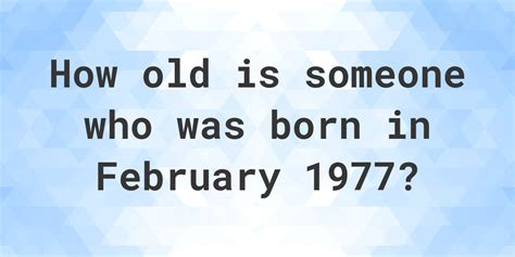 how old is someone born in 1977